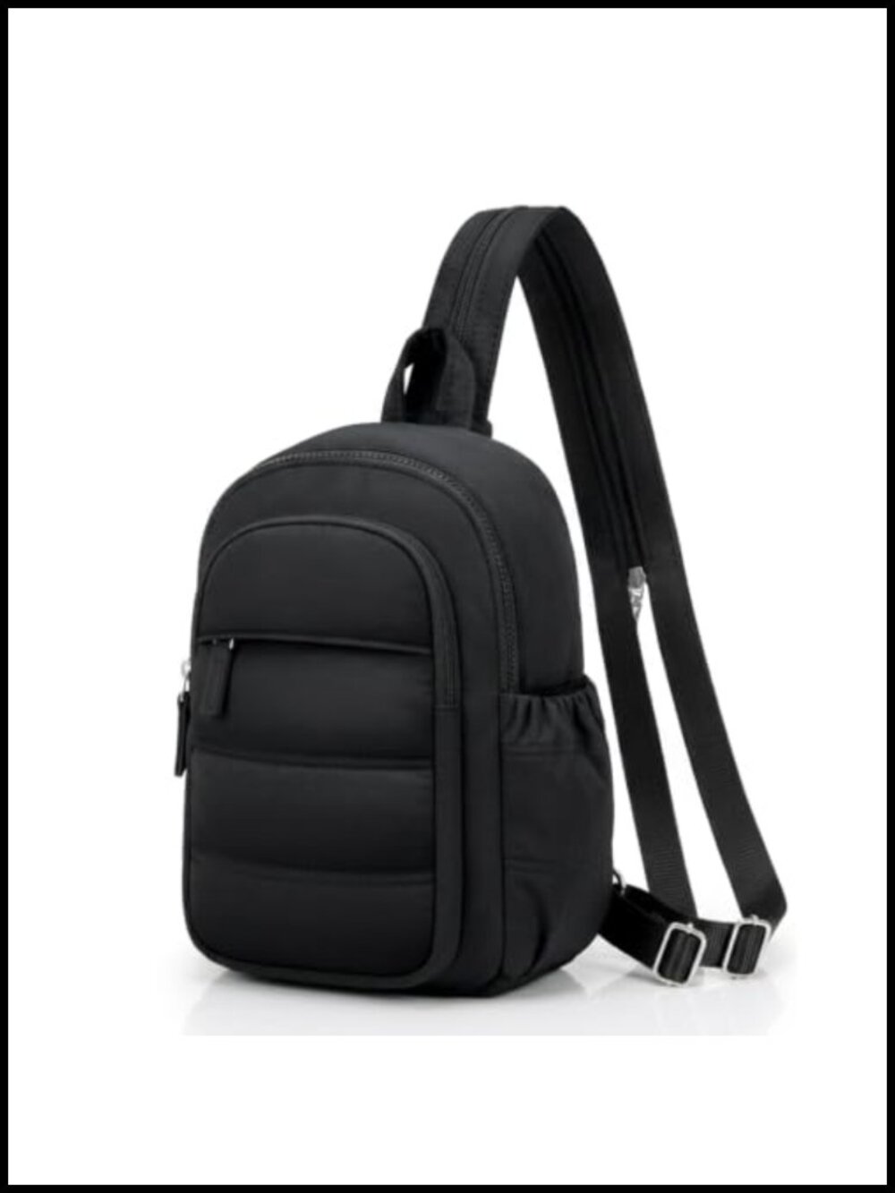 Small Convertible Sling Bag Mini Backpack Crossbody Puffer Purse